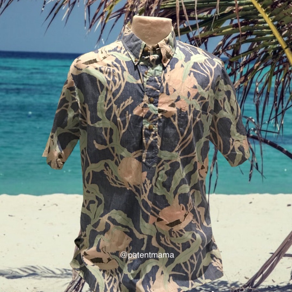 HAWAIIAN CASUAL BUTTON UP SHIRT SIZE L